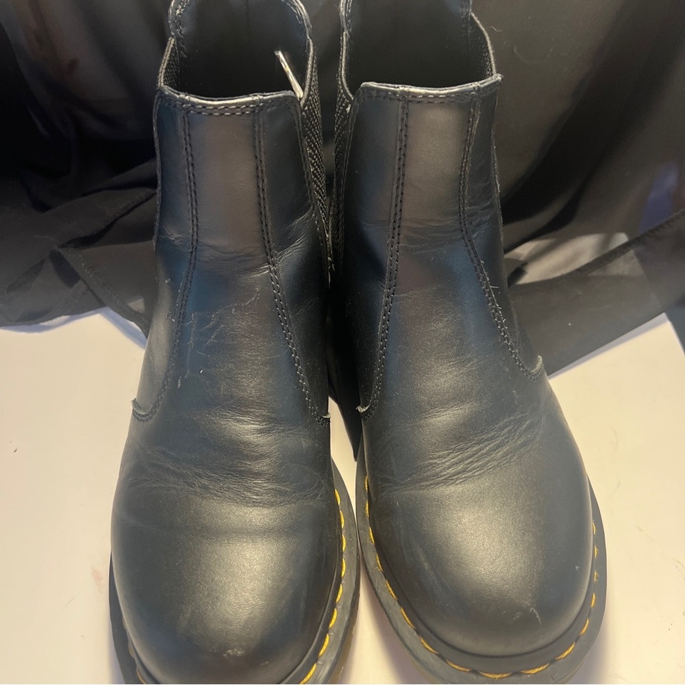 Dr. Martens Black Boots with Yellow Accents